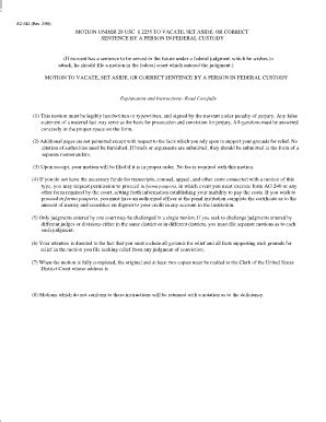 section 2255 motion|rules governing 2255 cases.